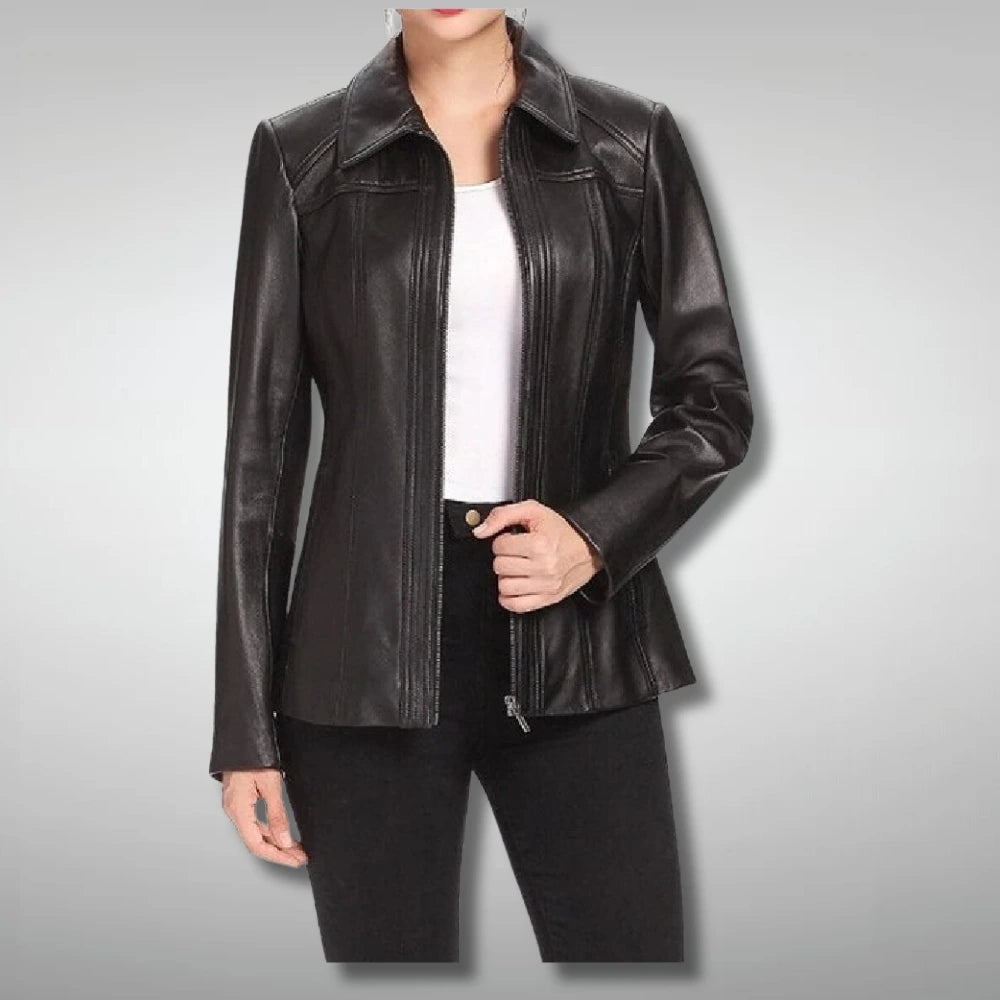 Women Black Leather Jacket