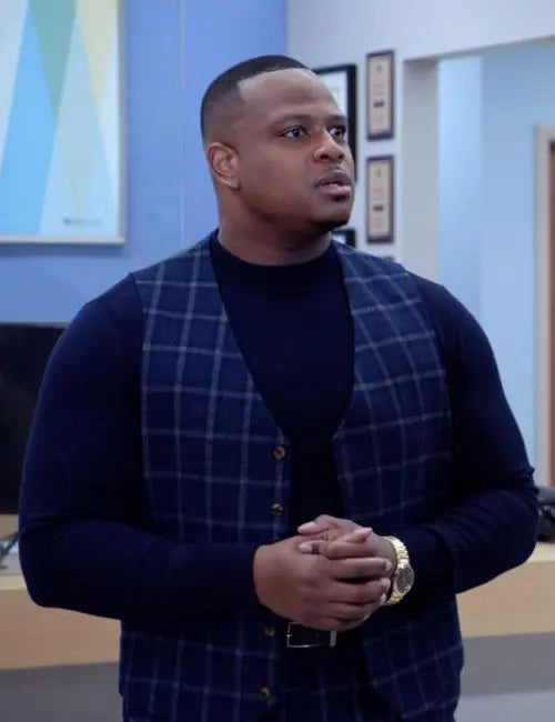 Brian Jordan Jr Sistas TV Series Blue Vest
