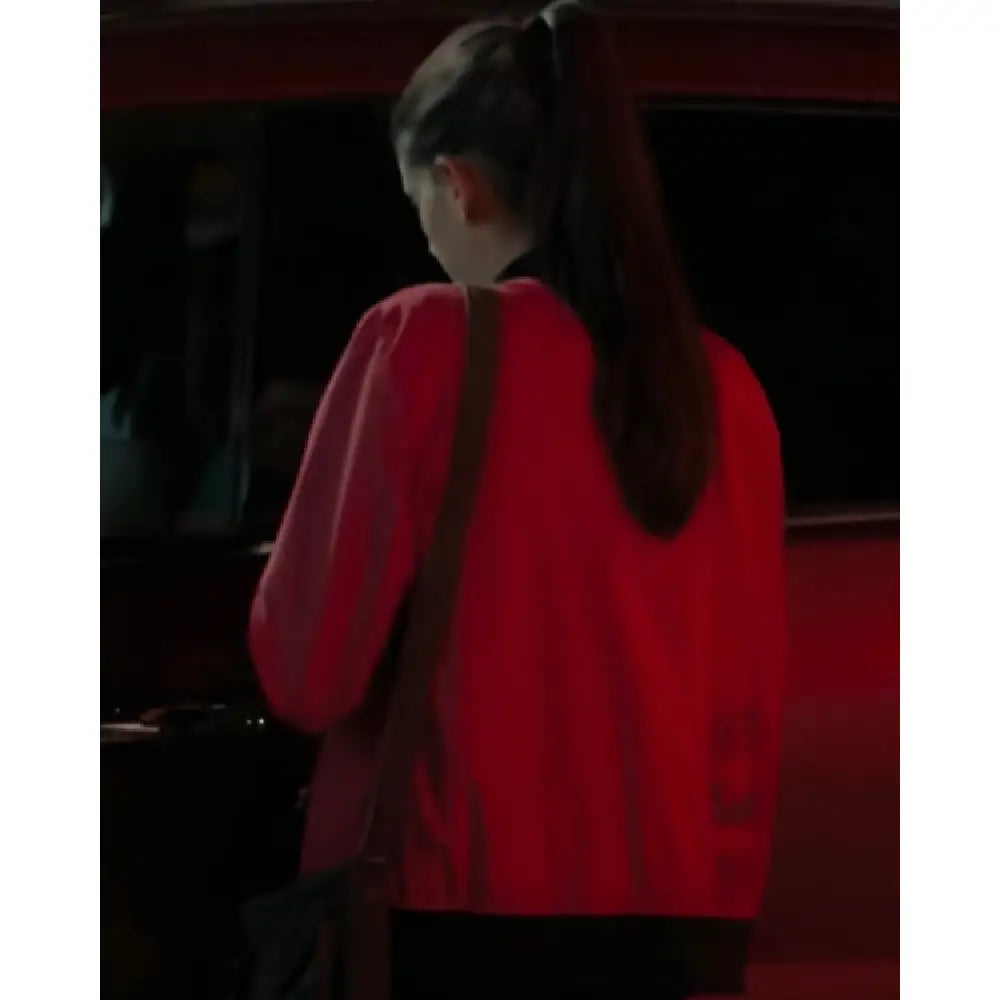 Lady Scorpions 2024 red bomber jacket