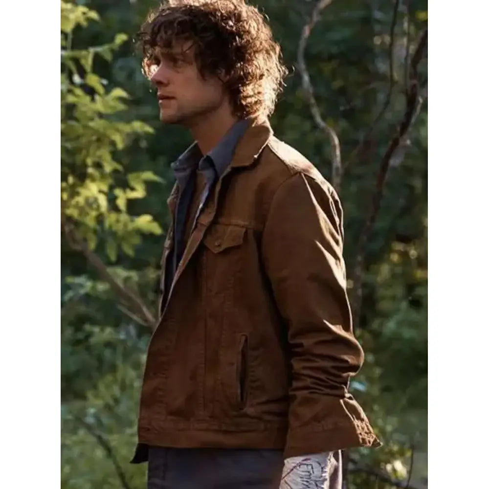 Douglas Smith Die Alone 2024 Brown Jacket