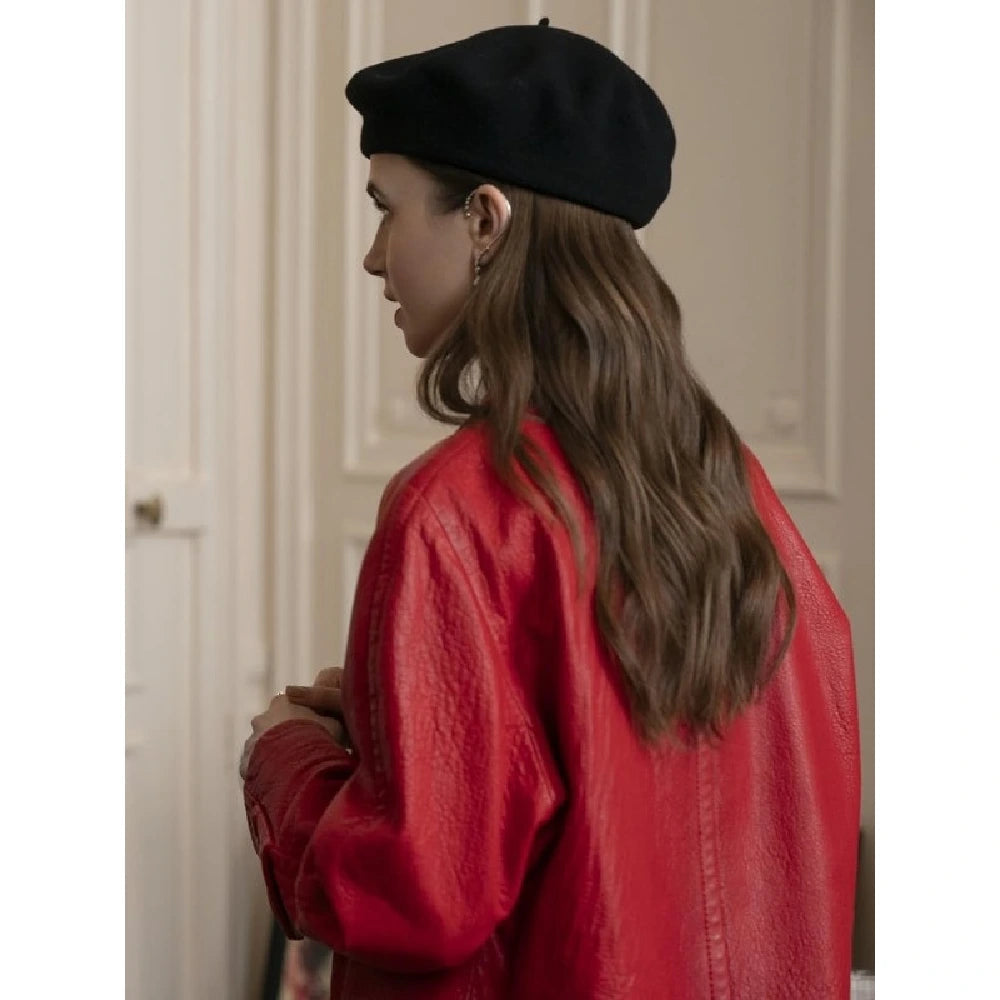 Emily Cooper S04 Leather Coat
