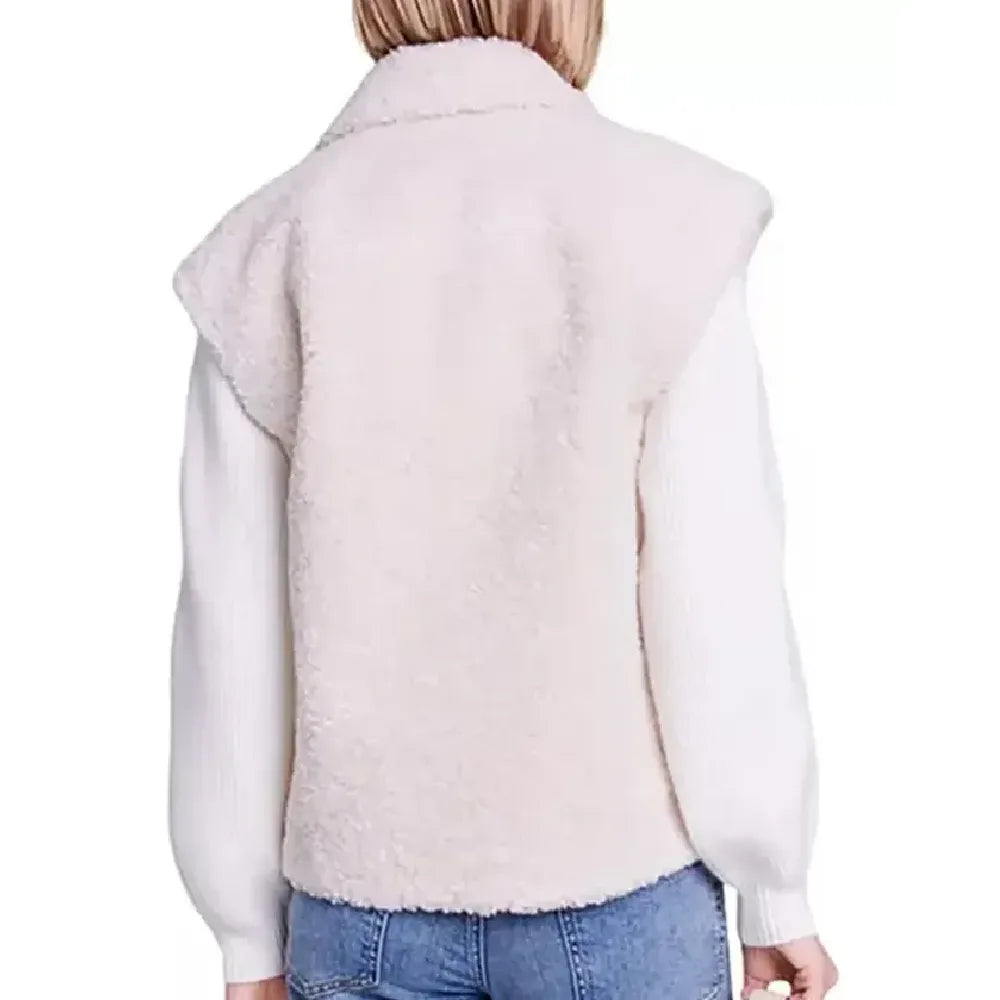 Carolyn Holmes White Sherpa Jacket