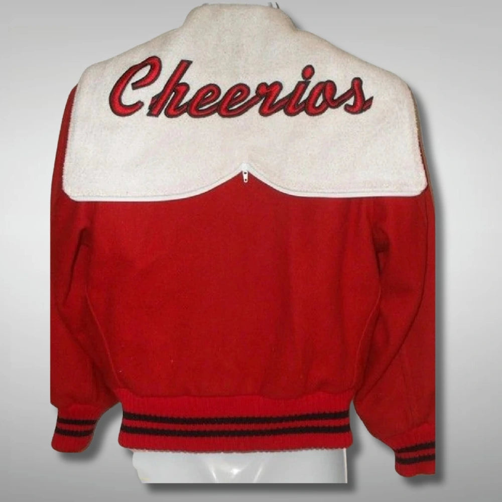 Red Cheerleader Letterman Jacket