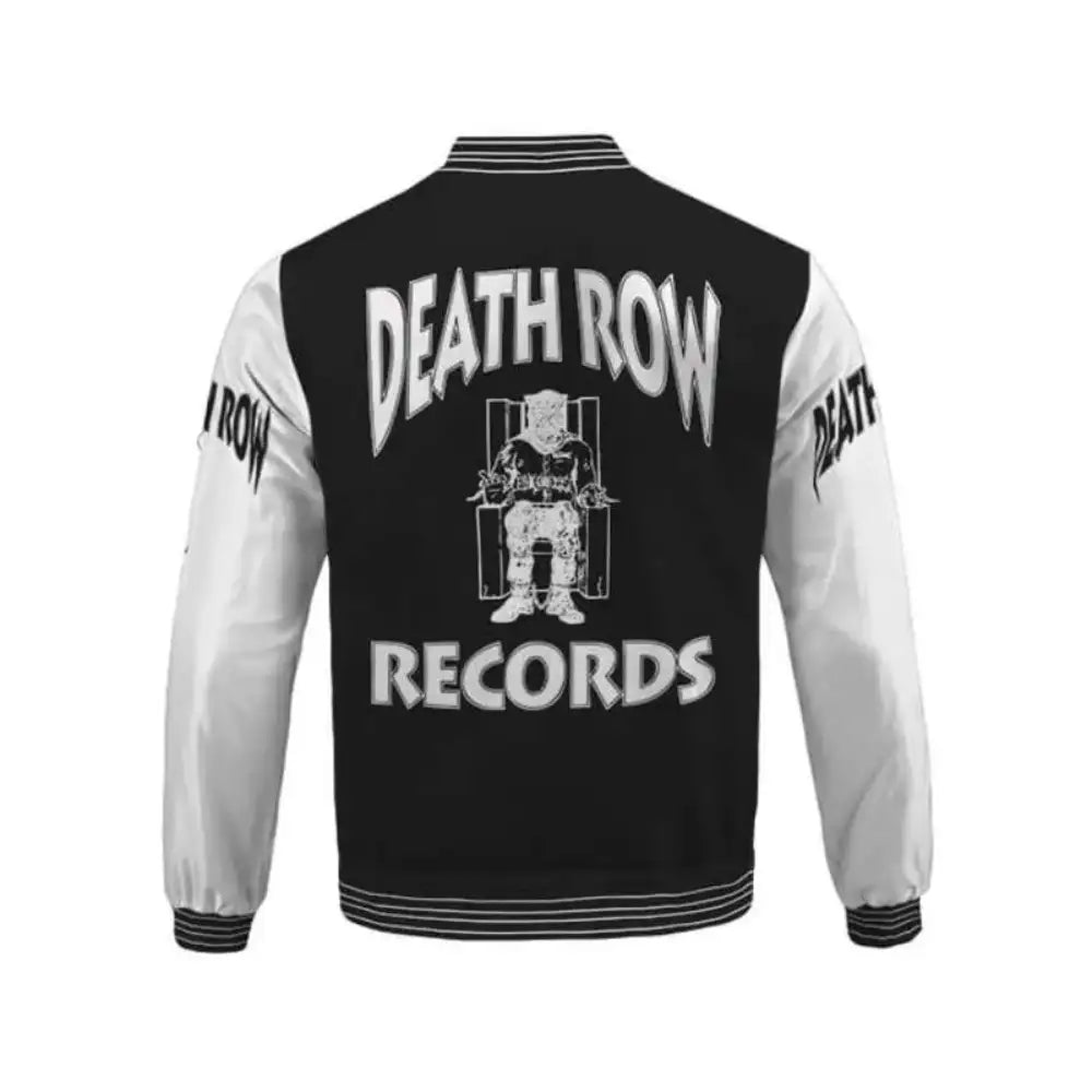 Death Row Records Snoop Dogg Black and White Varsity Jacket