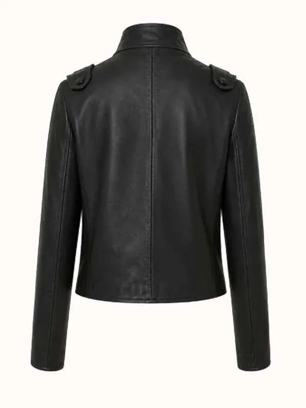 Buy Malina Pauli Weissman Coven Academy 2026 Briar Military Black Leather Jacket