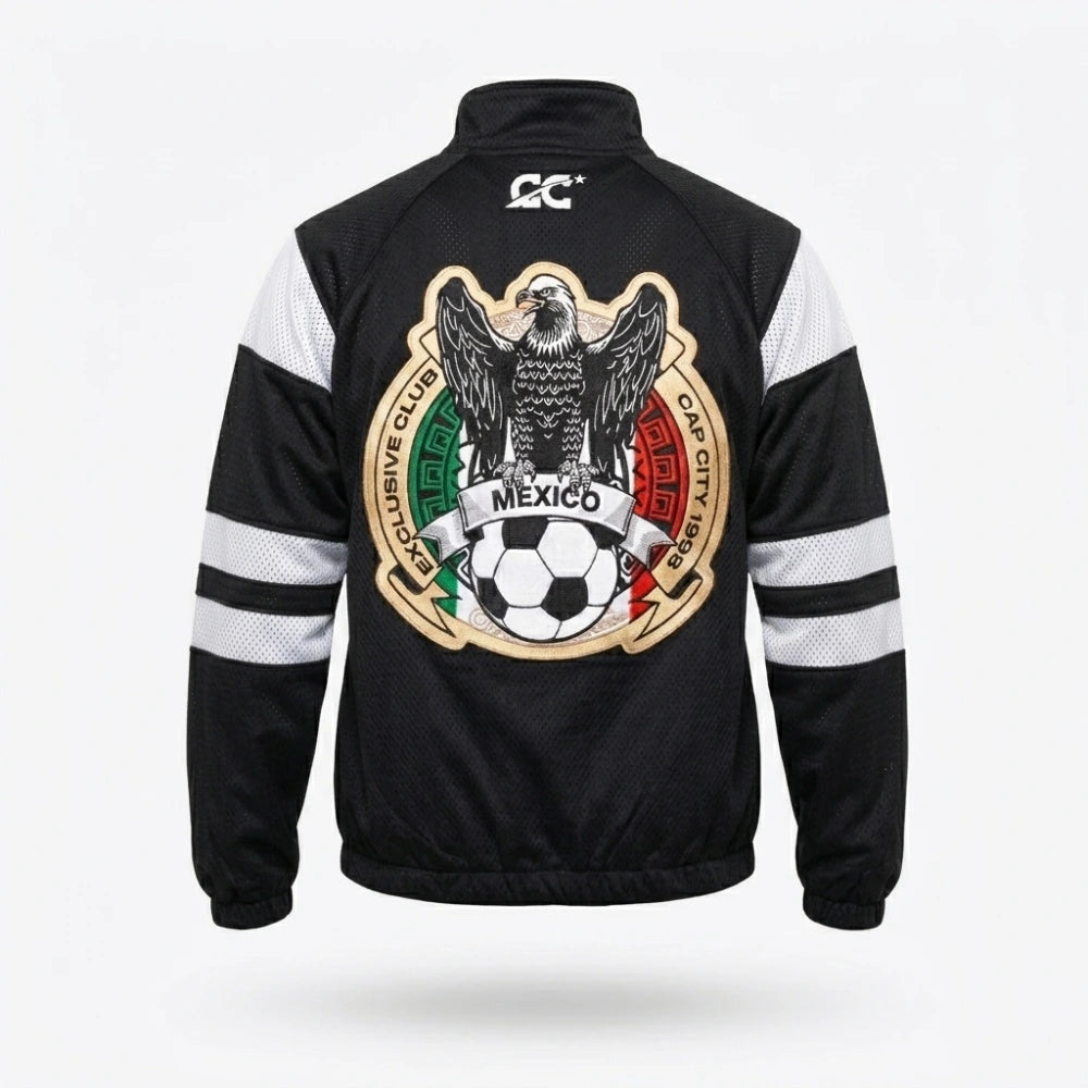 Cap City Black and White Mexico Track Jacket