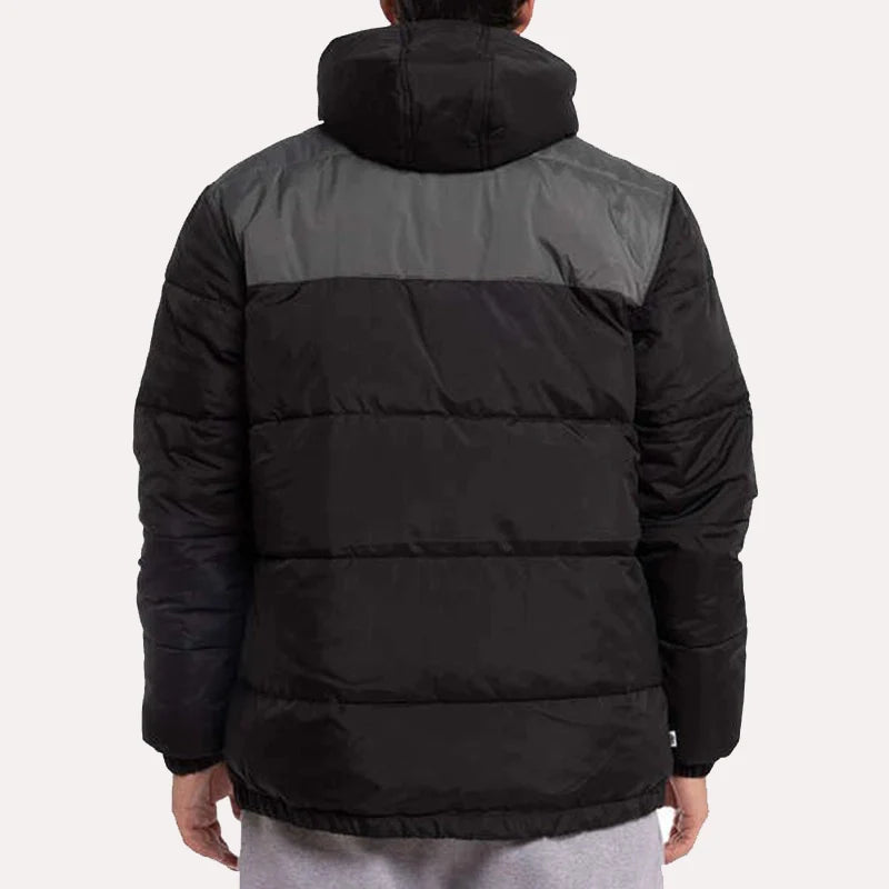 Black Collingwood hooded puffer jacket