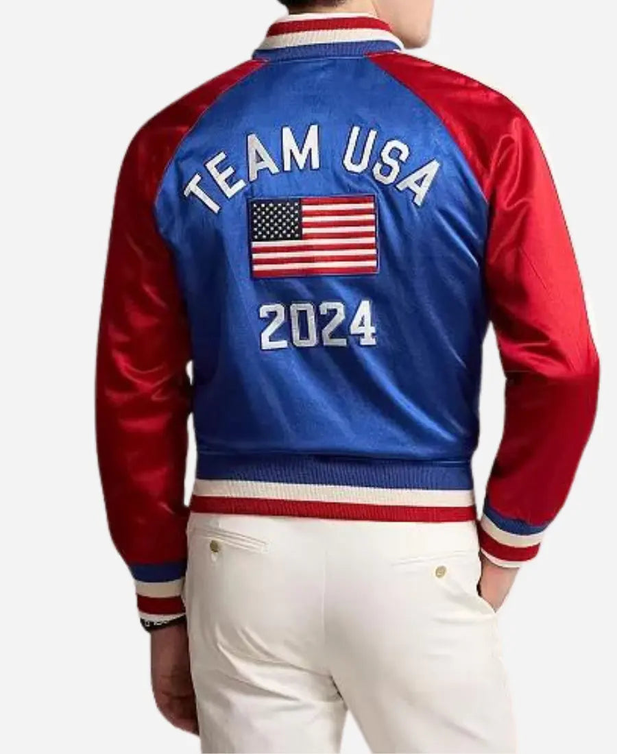 Team USA Satin Baseball Jacket
