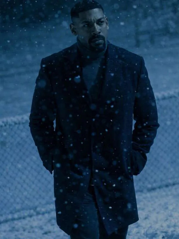 Aaron Pierre Lanterns Season 1 John Stewart black wool coat