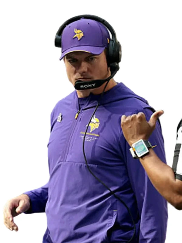 Kevin O’Connell Vikings anorak jacket in purple