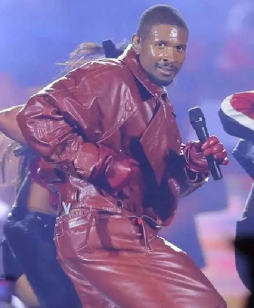 Usher Red Leather Jacket