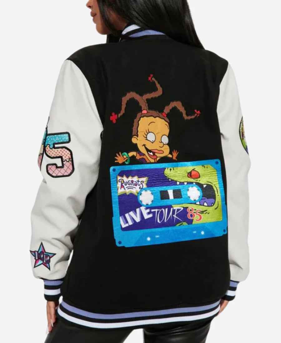 Rugrats-Varsity-Black-White-Jacket-For-Unisex