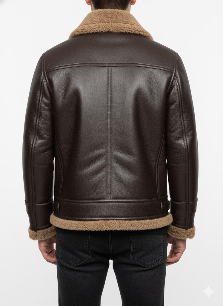 Shearling Brown Leather Jacket