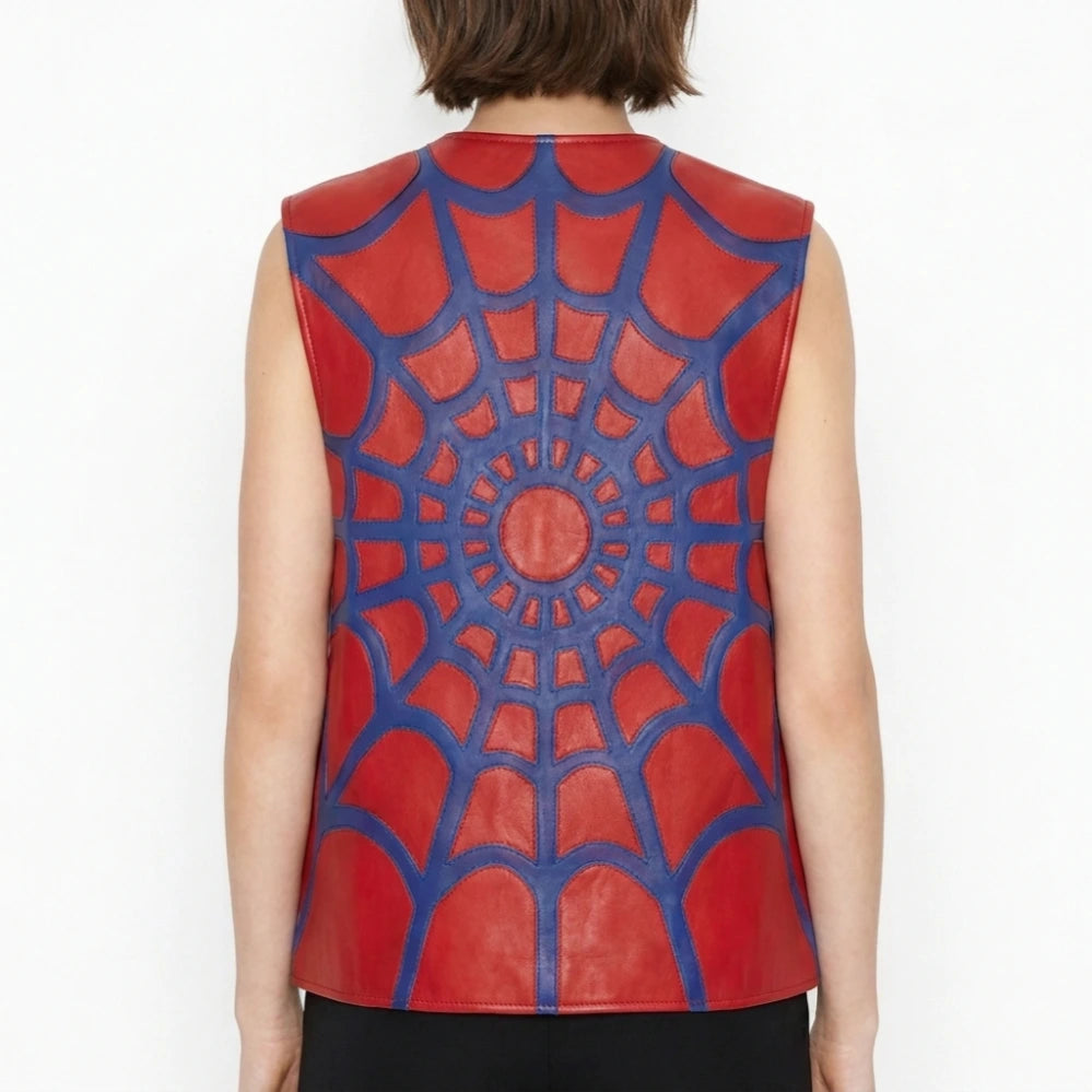 Supreme x Vanson Spider Web Leathers Vest