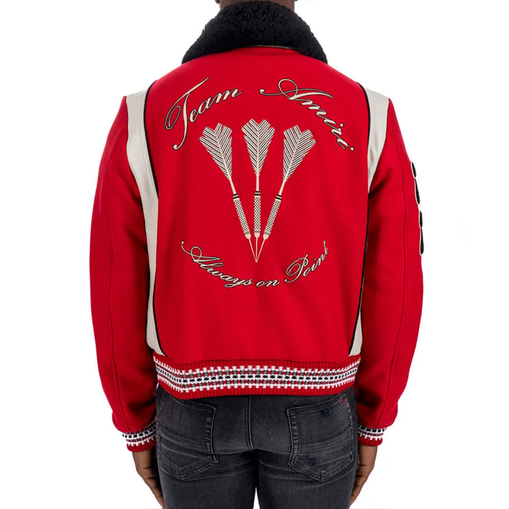 Red Varsity Jacket Amiri