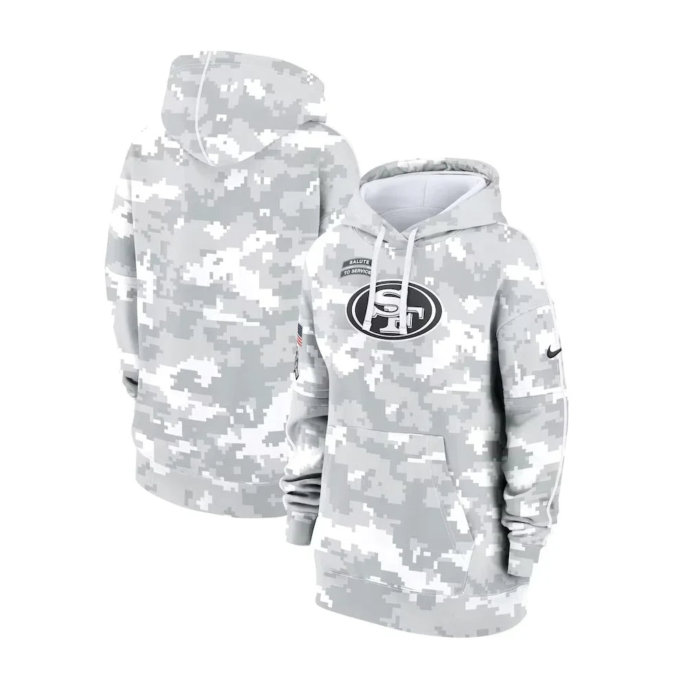 2024 San Francisco 49ers Arctic Camo Salute to Service Hoodie