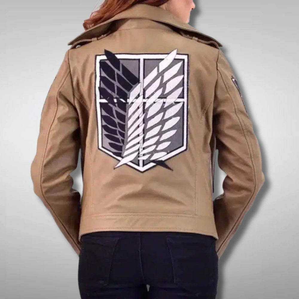 Animated Series attack on titan brown jacket