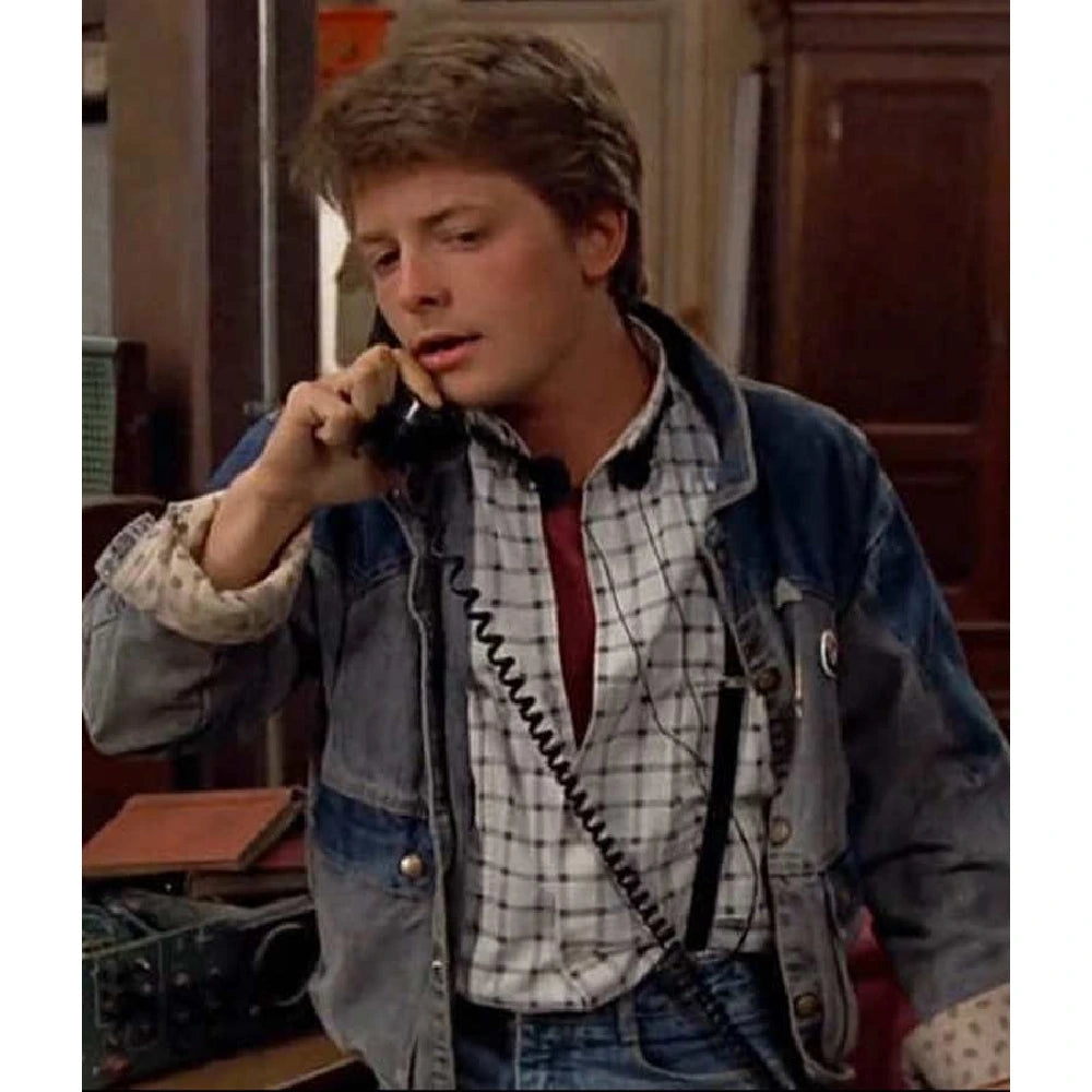 Back to The Future Marty Mcfly Jean Jacket
