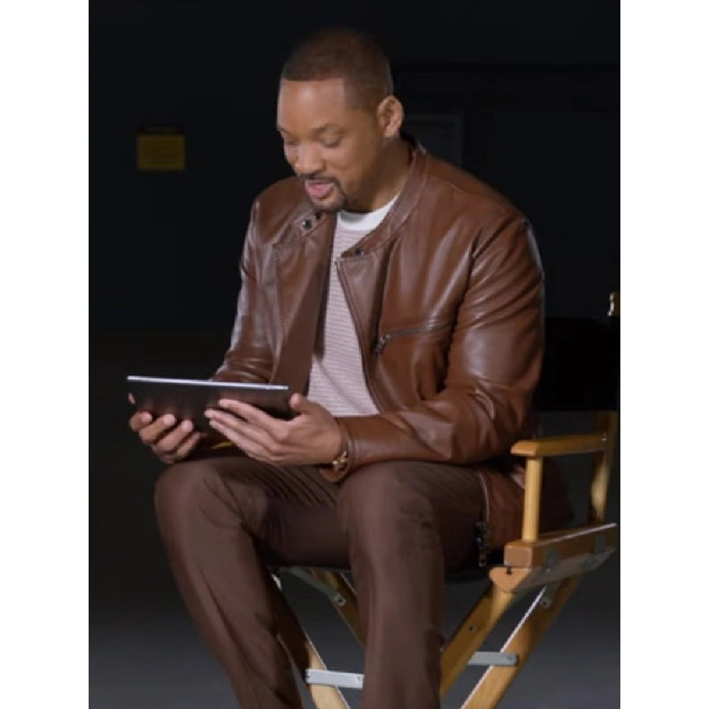 Will Smith Brown Leather Jacket