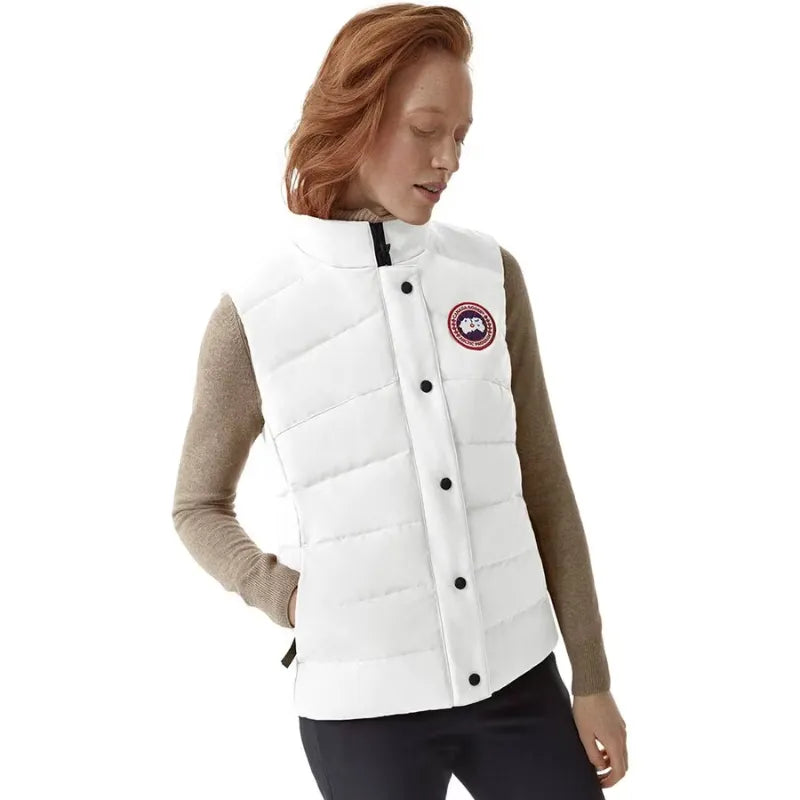 White Canada Goose Puffer Vest