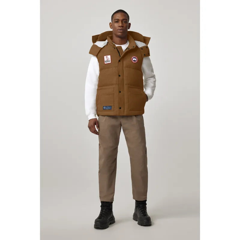 Brown Canada Goose Vest With Hood