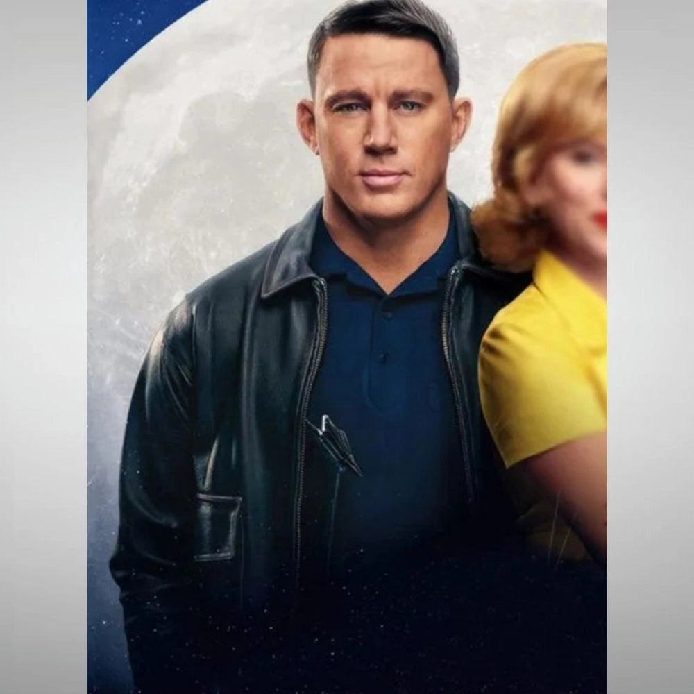 ChanningTatumFlyMetotheMoon2024BlackLeatherJacket