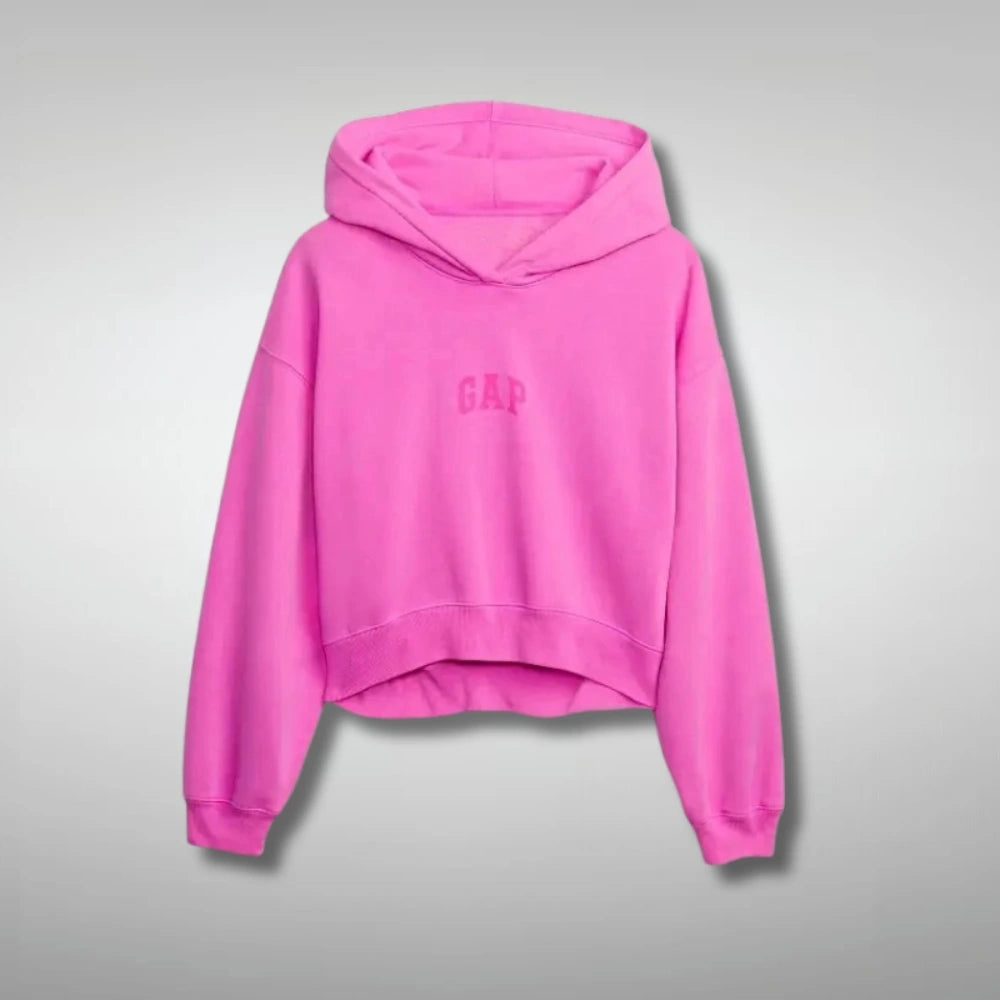Pink Cropped Top Hoodie