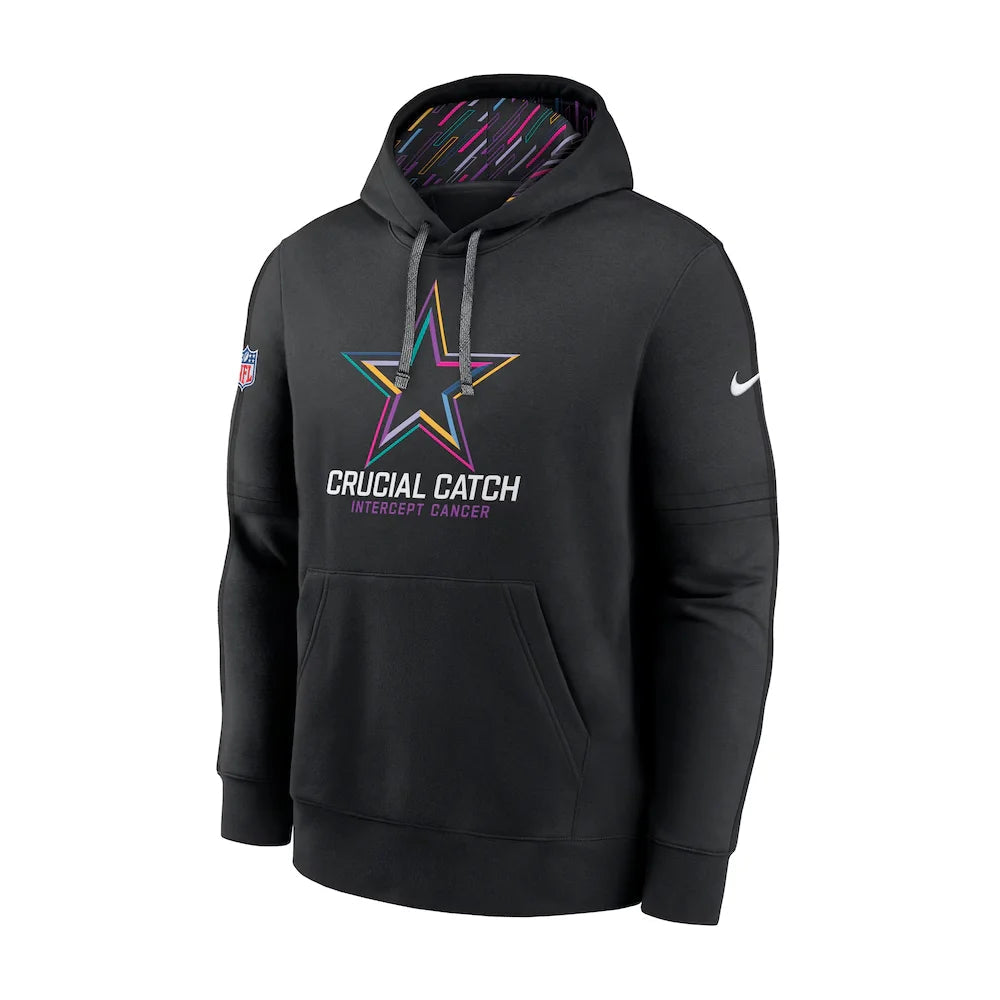 Black Dallas Cowboys 2024 NFL Crucial Catch Club Hoodie