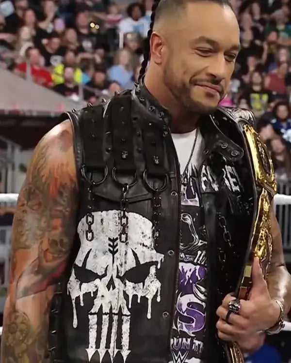 Damian Priest WWE Money In The Bank 2024 Leather Vest