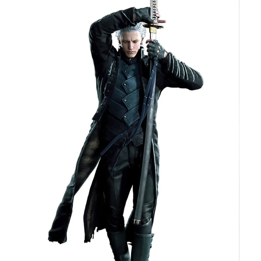 Devil May Cry 5 Vergil Trench Leather Coat