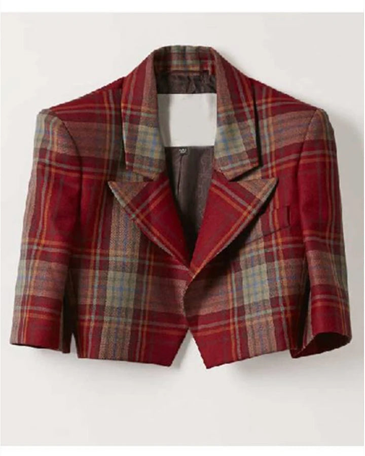 GetEmilyCooperEmilyInParisRedPlaidJacket