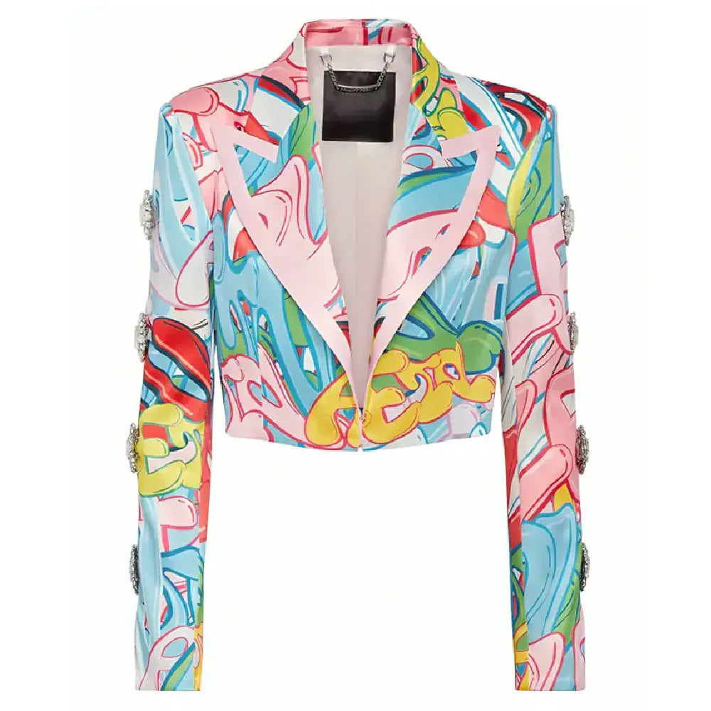 Emily in Paris S04 Ashley Park Graffiti Spencer Jacket