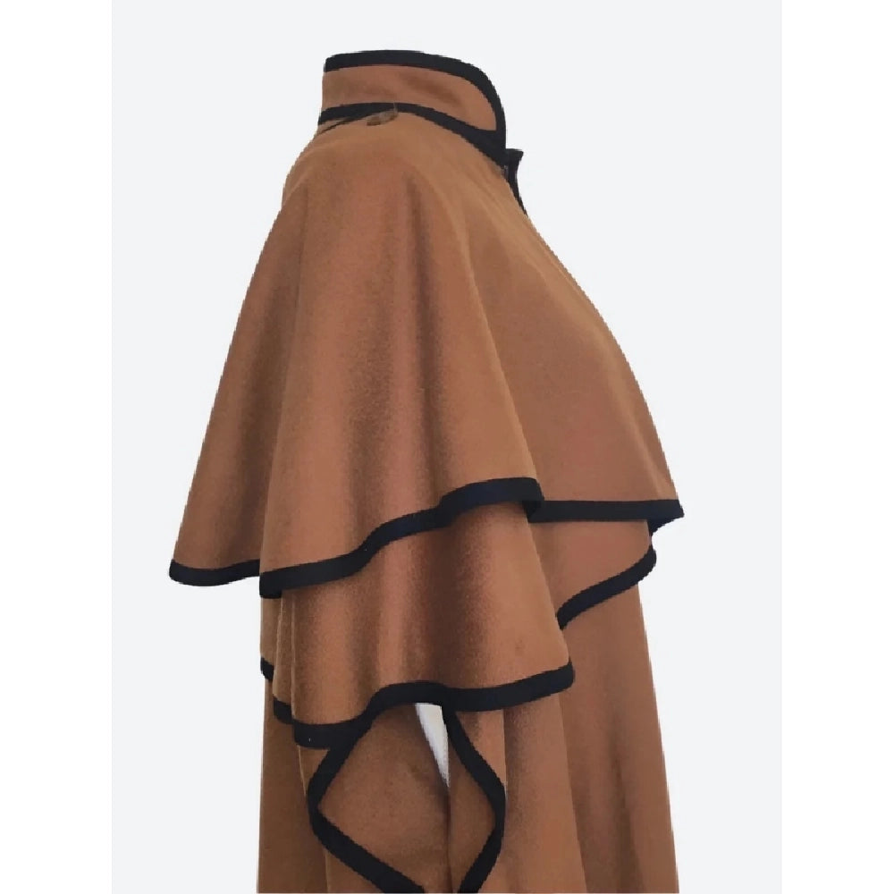 Emily Cape Brown Coat S04
