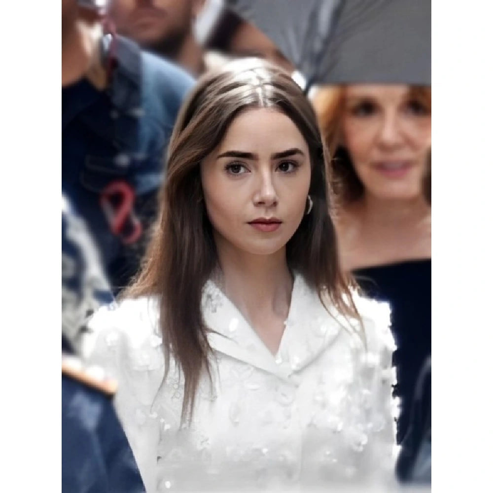 White Jacket Lily Collins Emily In Paris