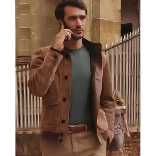 Emily in Paris S04 Eugenio Franceschini Brown Jacket