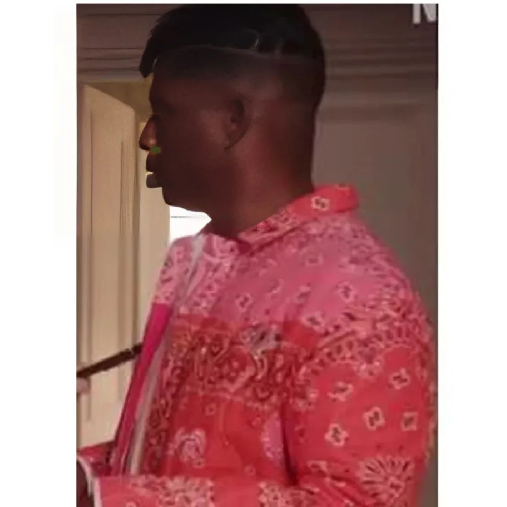 Emily In Paris S04 Julien Red Patchwork Printed Jacket