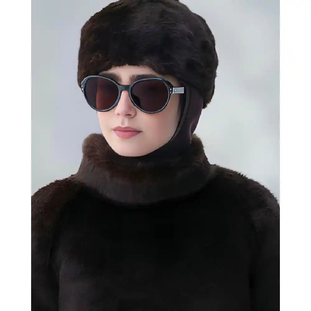 Emily In Paris S04 Lily Collins Black Fur Turtleneck