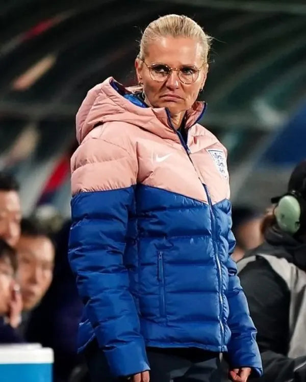Lionesses pink and blue puffer jacket

