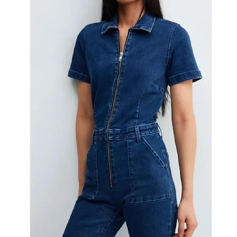 Gwen Sanders Blue Denim Jumpsuit
