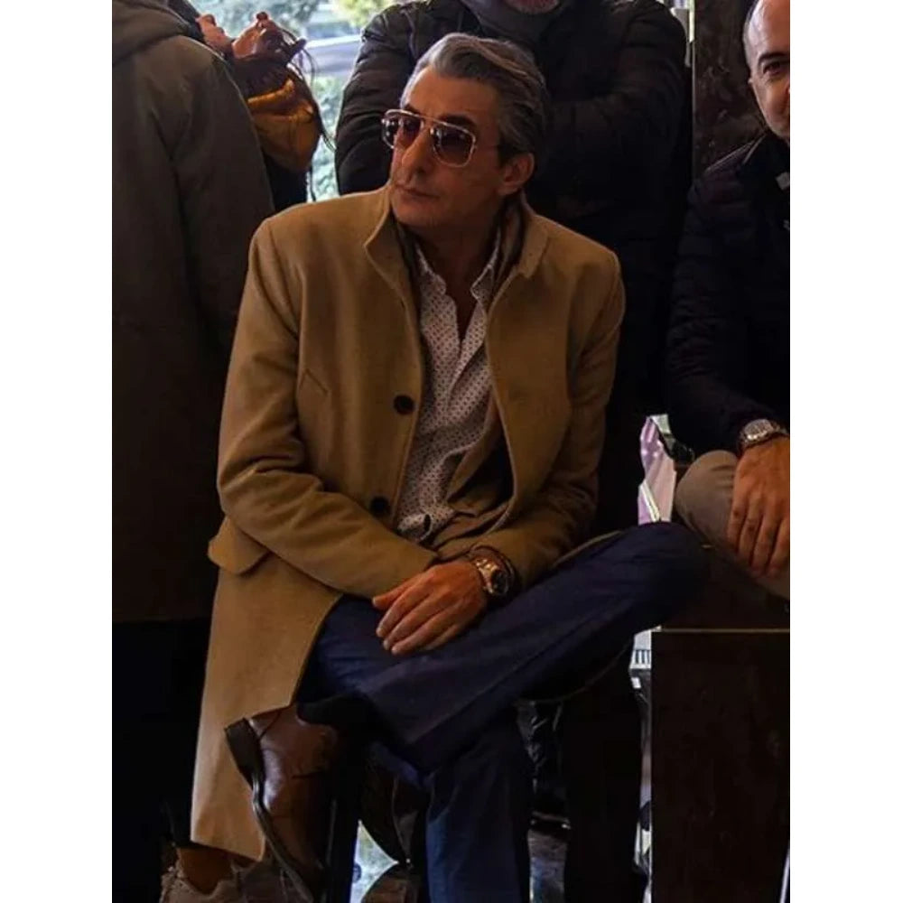 Erkan Petekkaya brown wool coat
