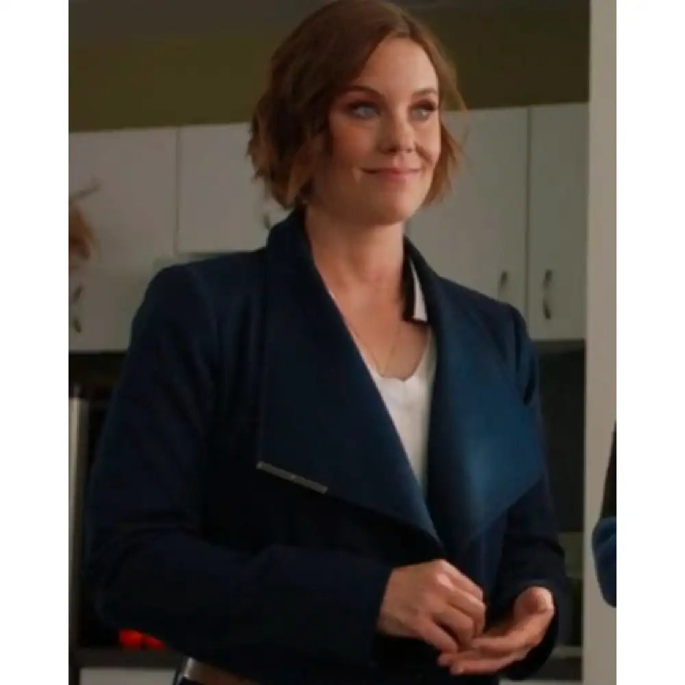 Ashley Williams Blue Cropped Jacket
