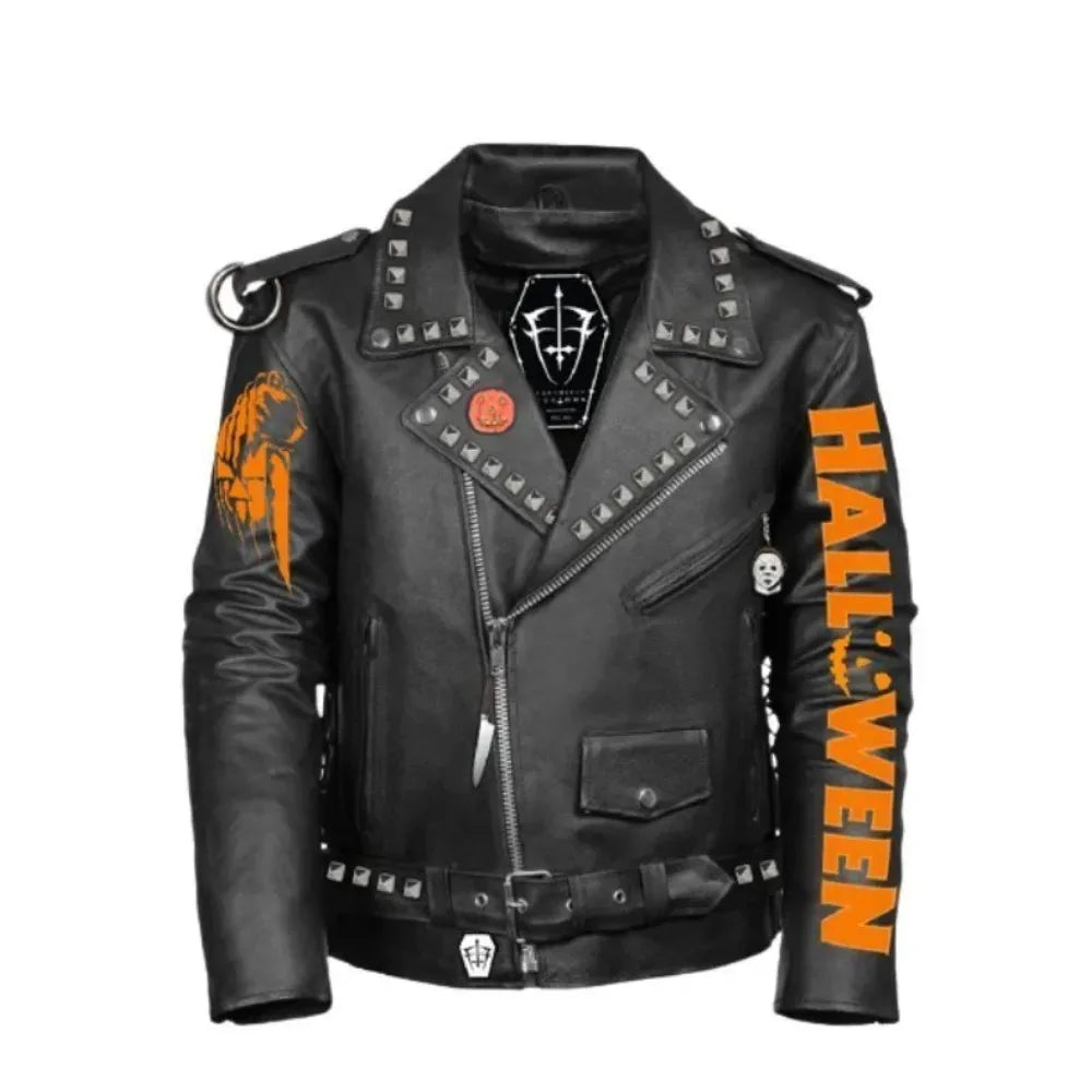 Halloween Black Leather Jacket