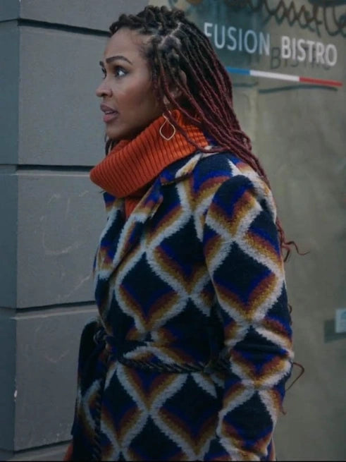 CamilleTVSerisHarlemS01Episode04MeaganGoodWoolCheckedCoat