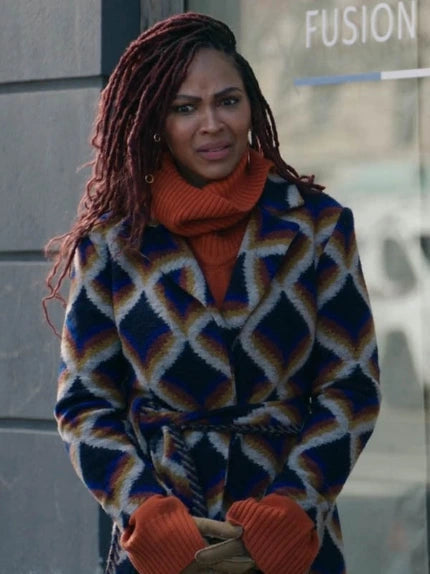 CamilleTVSerisHarlemSeason01Episode04MeaganGoodCheckedCoat
