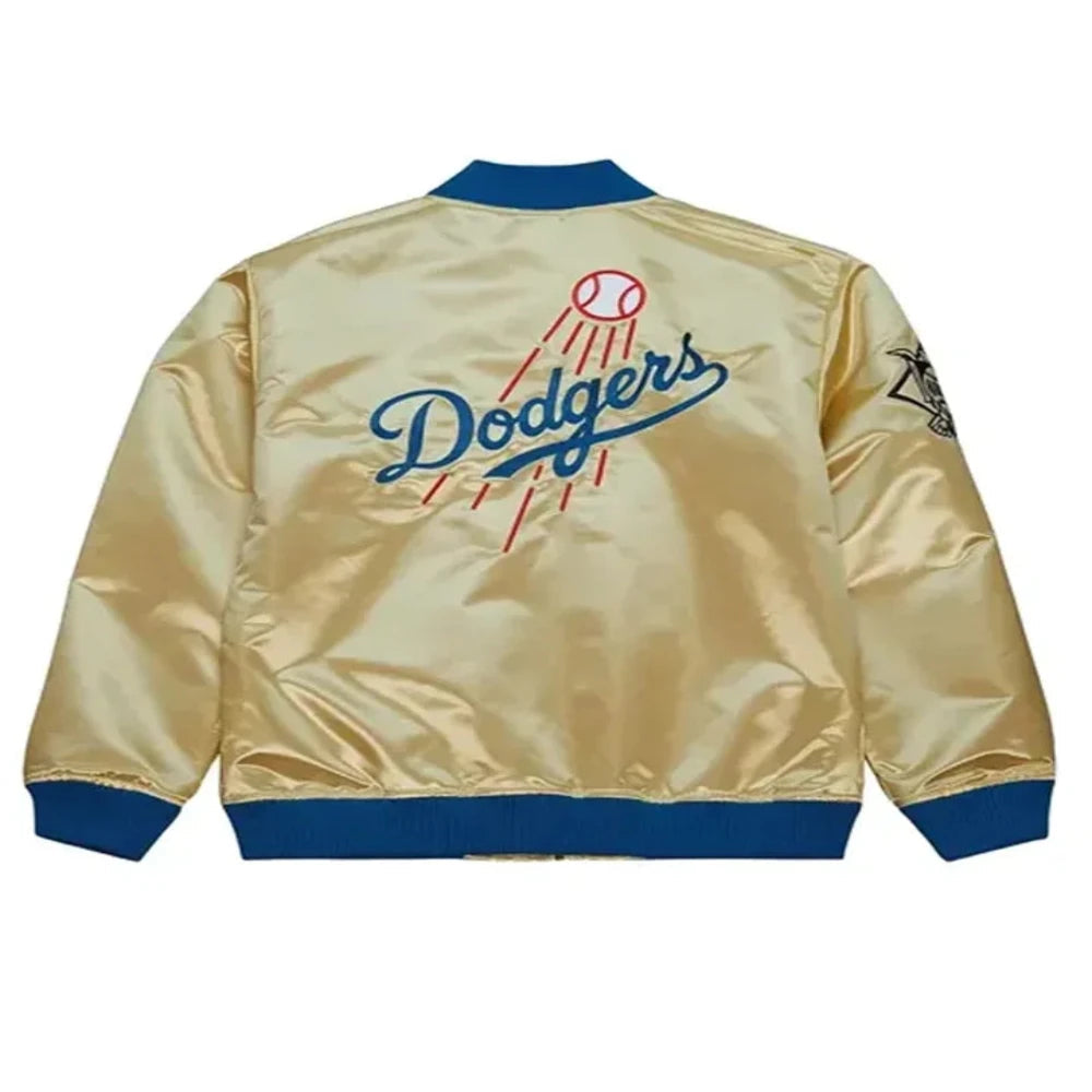 Houston Astros gold satin varsity jacket
