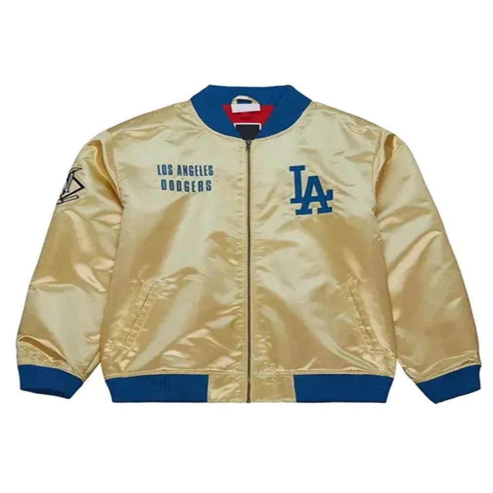 Houston Astros Team OG 2.0 Gold Satin Varsity Jacket