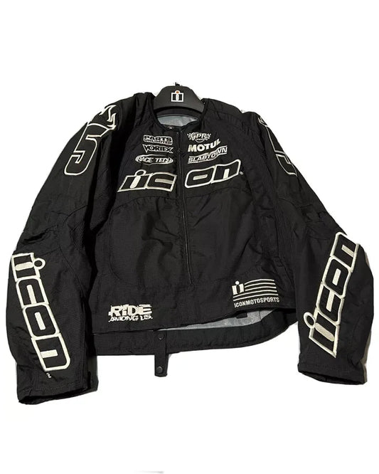 Icon Stage 2 Merc Motorcycle Black Jacket