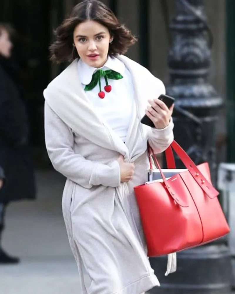  Lucy Hale Katy Keene Trench White Coat