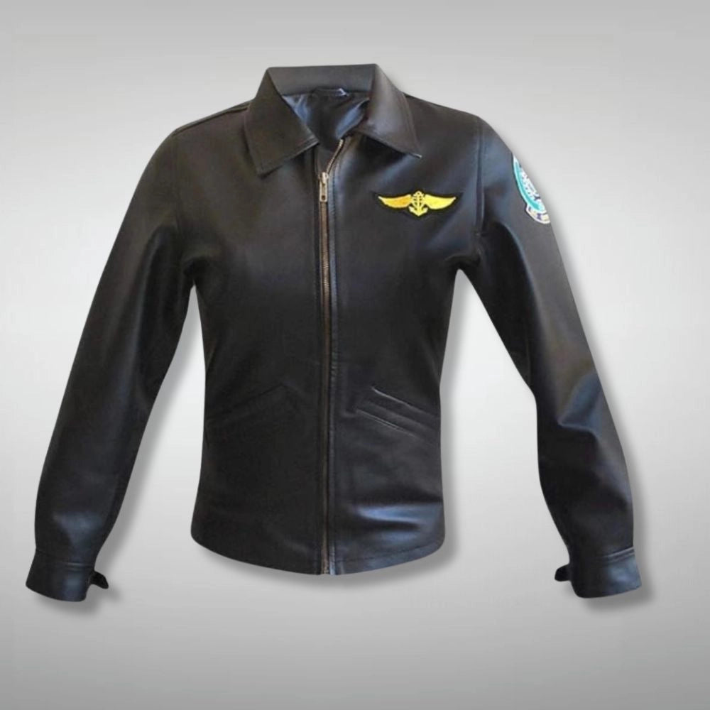 Black top gun kelly mcgillis jacket