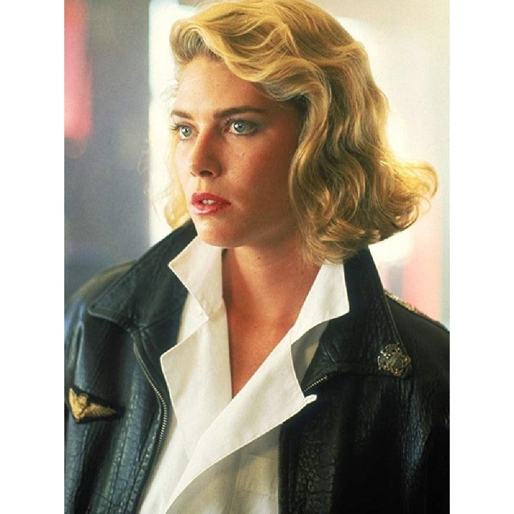 Kelly McGillis Black Leather Jacket